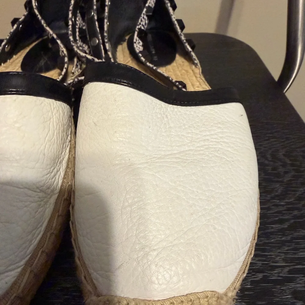 Rebecca Minkoff Gilles Studded Espadrille Ankle Wrap Flats Sz 8